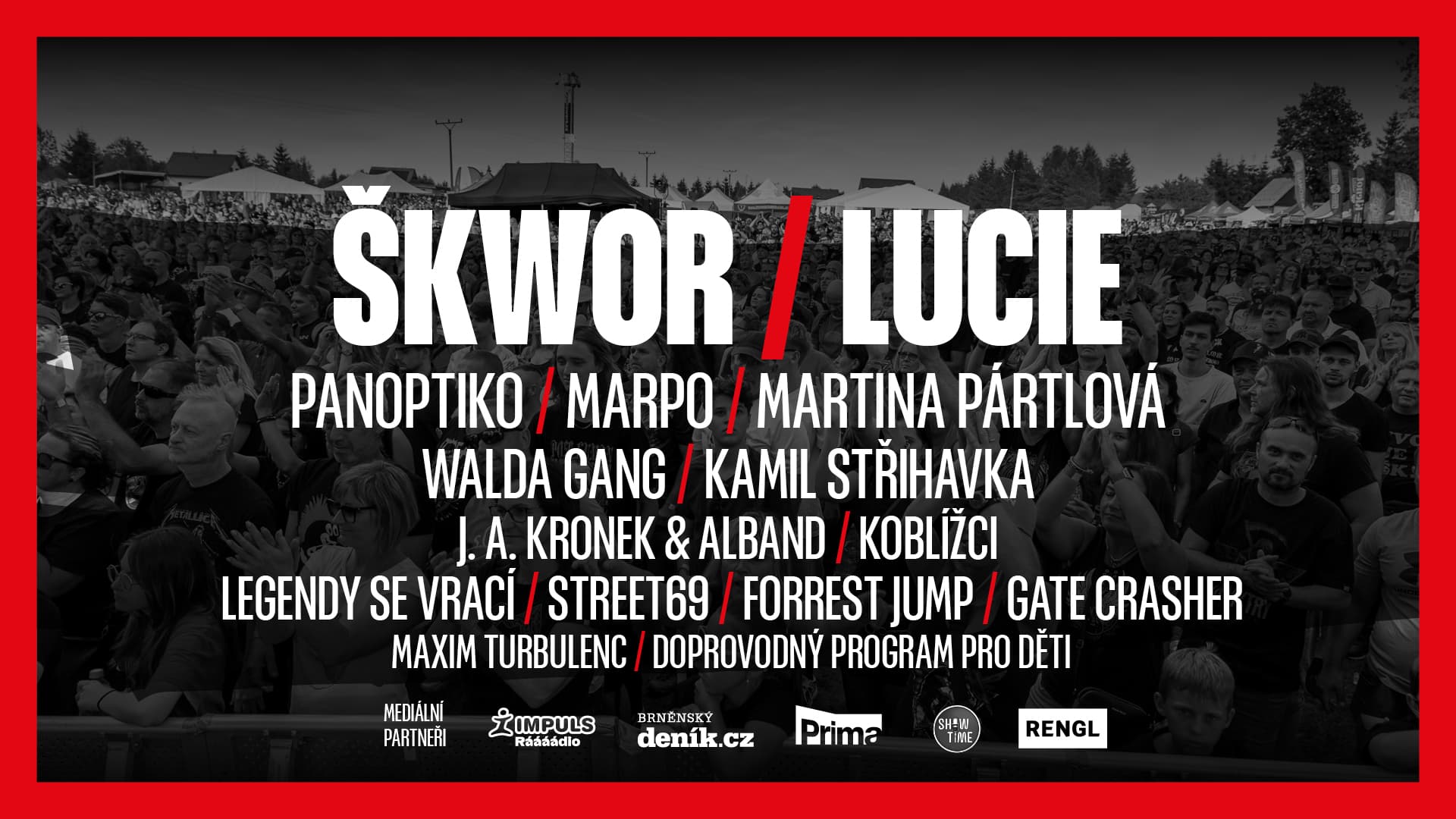Vesuf 2026 line-up – Škwor, Lucie, Panoptiko, Marpo, Martina Pártlová a další