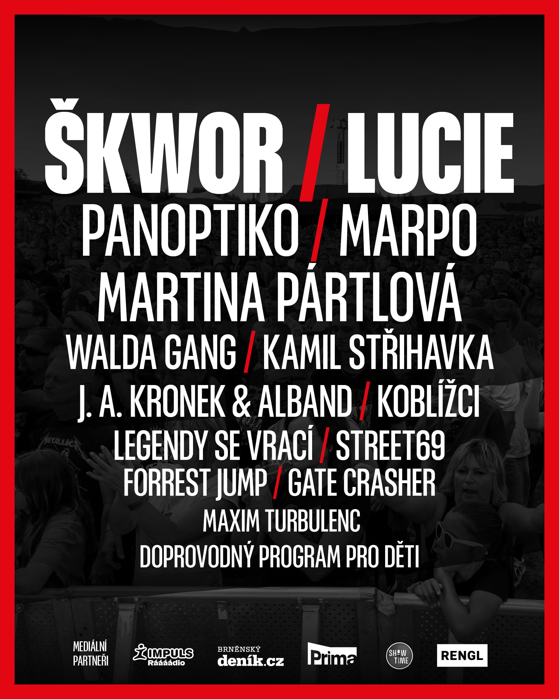 Vesuf 2026 line-up – Škwor, Lucie, Panoptiko, Marpo, Martina Pártlová a další